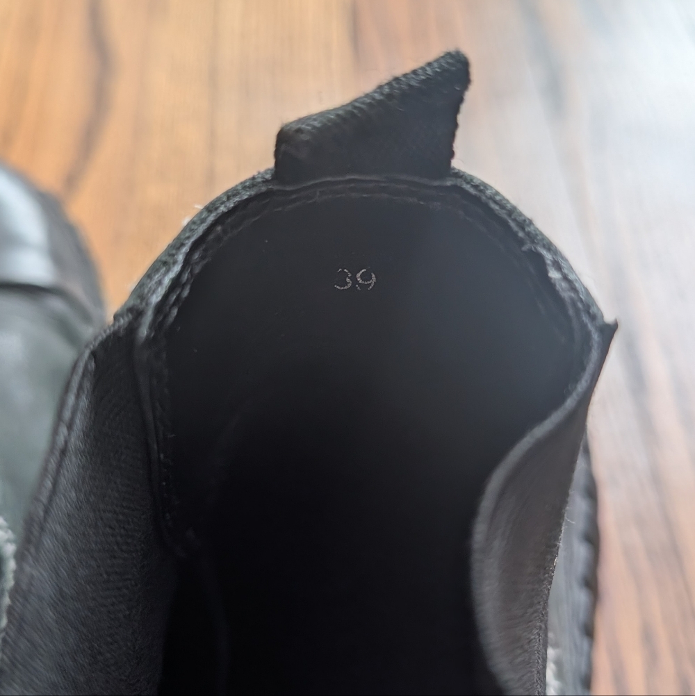 MM6 Maison Margiela Green Black Chunky Lug Chelsea Ankle Platform Boots - Picture 15 of 16